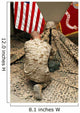 Marine Kneels before Rifle Wall Decal