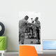 Soldier Pays His Respect Wall Decal