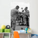 Soldier Pays His Respect Wall Decal