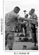 Soldier Pays His Respect Wall Decal