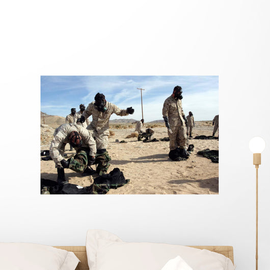 Marines and Sailors Assist Wall Decal