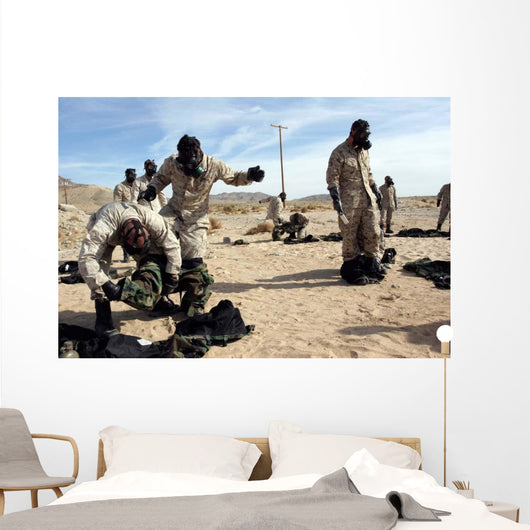 Marines and Sailors Assist Wall Decal