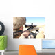 Soldier Aims with His Wall Decal