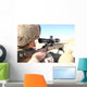 Soldier Aims with His Wall Decal