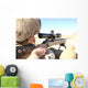 Soldier Aims with His Wall Decal