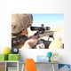 Soldier Aims with His Wall Decal