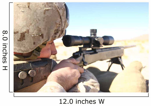 Soldier Aims with His Wall Decal