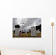 American Flag Flies Half Wall Decal