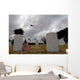American Flag Flies Half Wall Decal