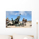 Artillerymen Fire-off round with Wall Decal