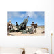 Artillerymen Fire-off round with Wall Decal