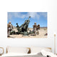 Artillerymen Fire-off round with Wall Decal