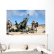 Artillerymen Fire-off round with Wall Decal