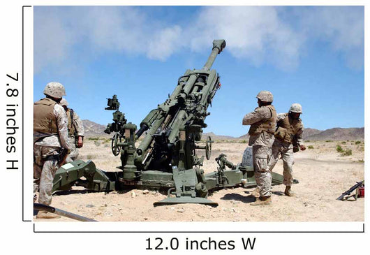 Artillerymen Fire-off round with Wall Decal