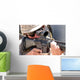 Soldier Peers through His Wall Decal