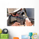 Soldier Peers through His Wall Decal