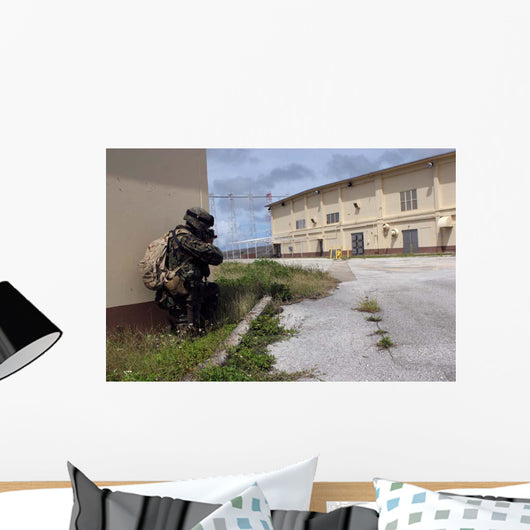 Marine Posts Security as Wall Decal