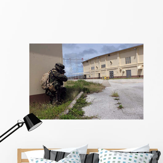Marine Posts Security as Wall Decal