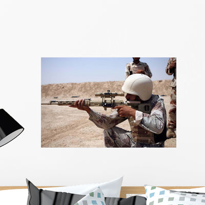 Iraqi Army Sergeant Sights Wall Decal Design 2 shown on a wall