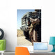Soldier Provides Security for Wall Decal