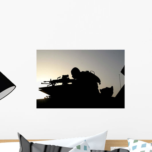 Silhouette Squad Automatic Weapon Wall Decal