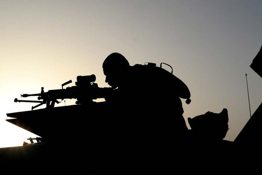 Silhouette Squad Automatic Weapon Wall Decal