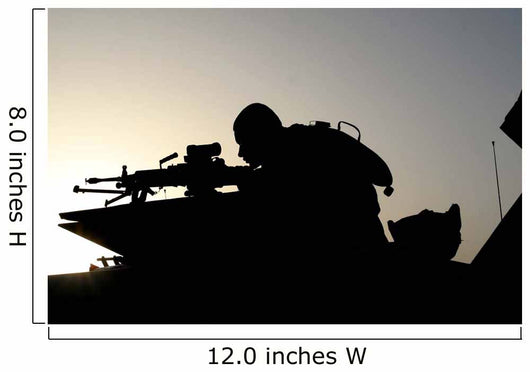 Silhouette Squad Automatic Weapon Wall Decal