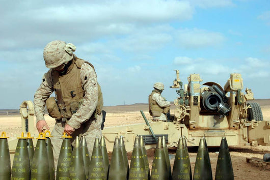 Us Marine Prepares Howitzer Wall Decal