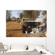 Humvee Burns after Simulated Wall Decal