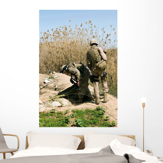 Marines Search for Weapons Wall Decal