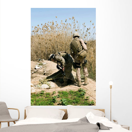 Marines Search for Weapons Wall Decal