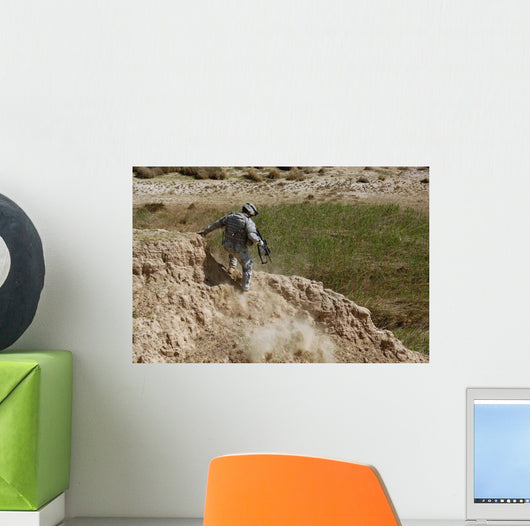 Us Army Specialist Climbs Wall Decal