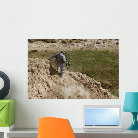 Us Army Specialist Climbs Wall Decal