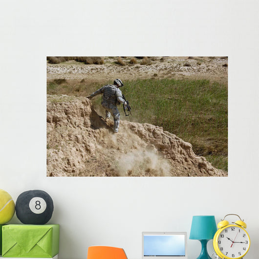 Us Army Specialist Climbs Wall Decal