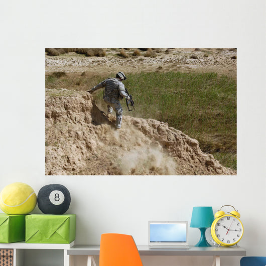 Us Army Specialist Climbs Wall Decal