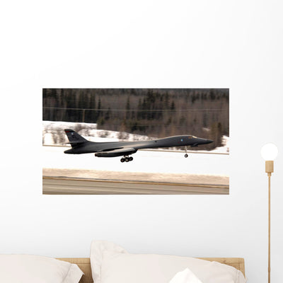 B-1b Lancer Performs Touch Wall Decal Design 1 shown on a wall