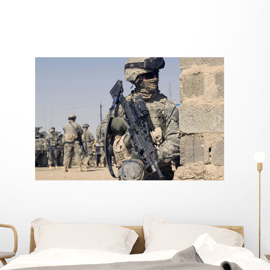 Us Army Soldier Armed Wall Decal