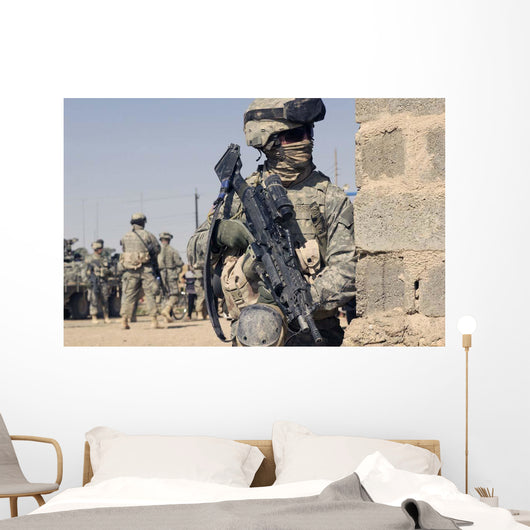 Us Army Soldier Armed Wall Decal