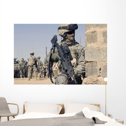 Us Army Soldier Armed Wall Decal