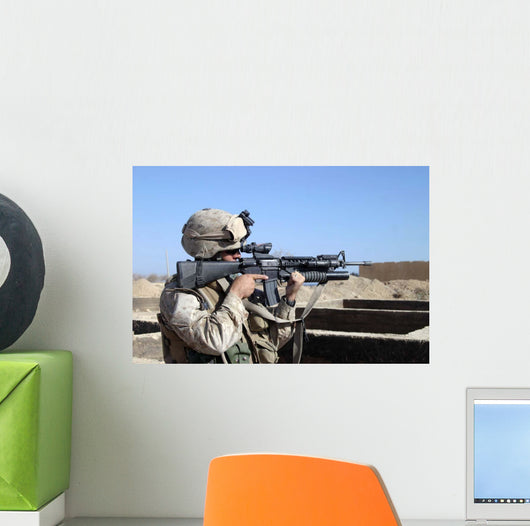 Us Marine Sites through Wall Decal