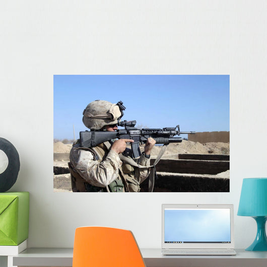 Us Marine Sites through Wall Decal