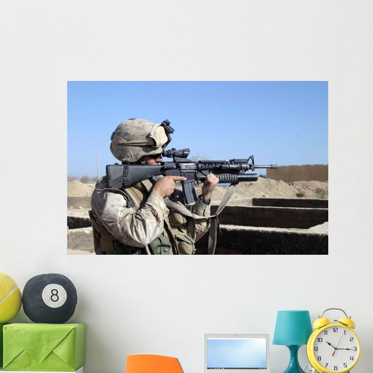 Us Marine Sites through Wall Decal