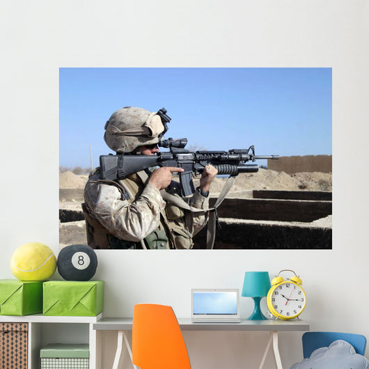 Us Marine Sites through Wall Decal