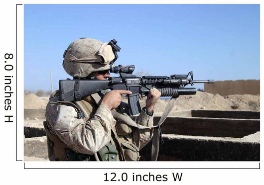 Us Marine Sites through Wall Decal