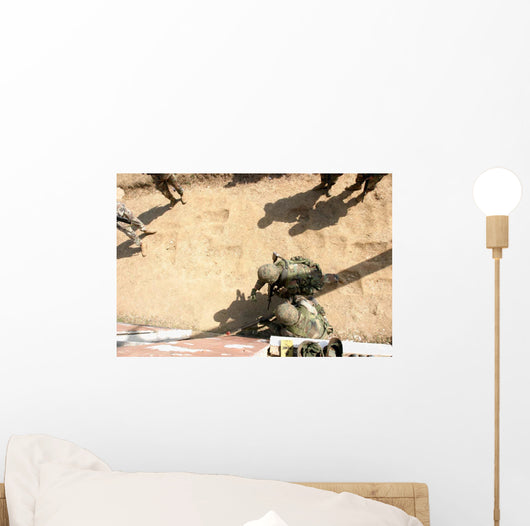 Us Marines Throws Practice Wall Decal