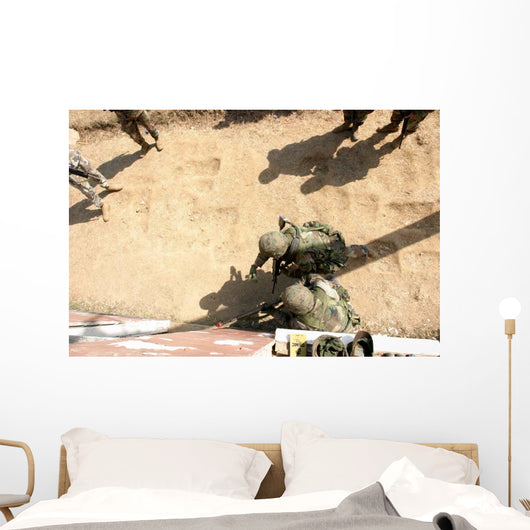 Us Marines Throws Practice Wall Decal