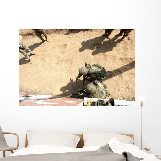 Us Marines Throws Practice Wall Decal