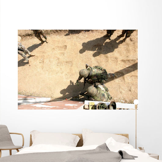 Us Marines Throws Practice Wall Decal