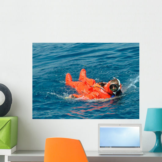 Sailor Rescued Diver Wall Decal