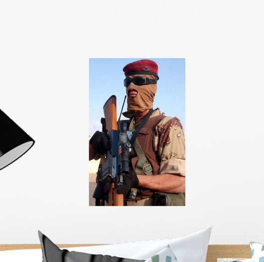 Armed Iraqi Army Guard Wall Decal Design 2